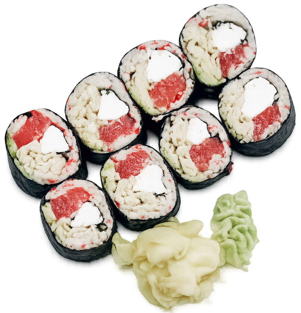 З тунцем та крабом (рол без рису)