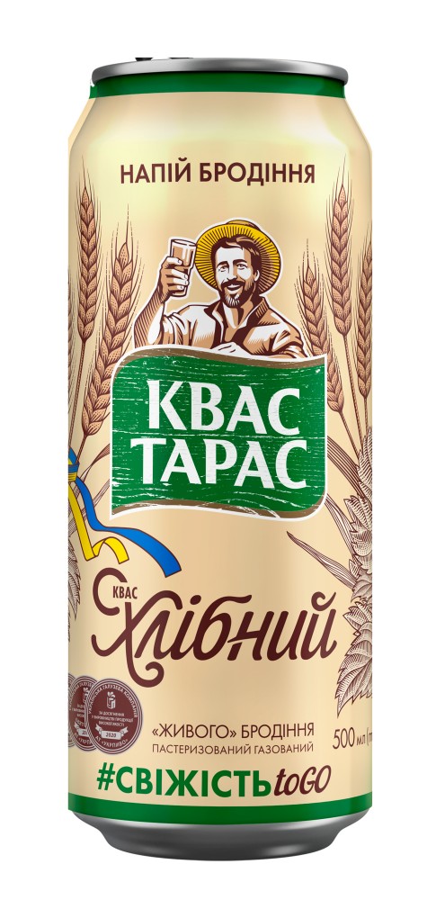 Квас Тарас хлібний 0.5 з/б