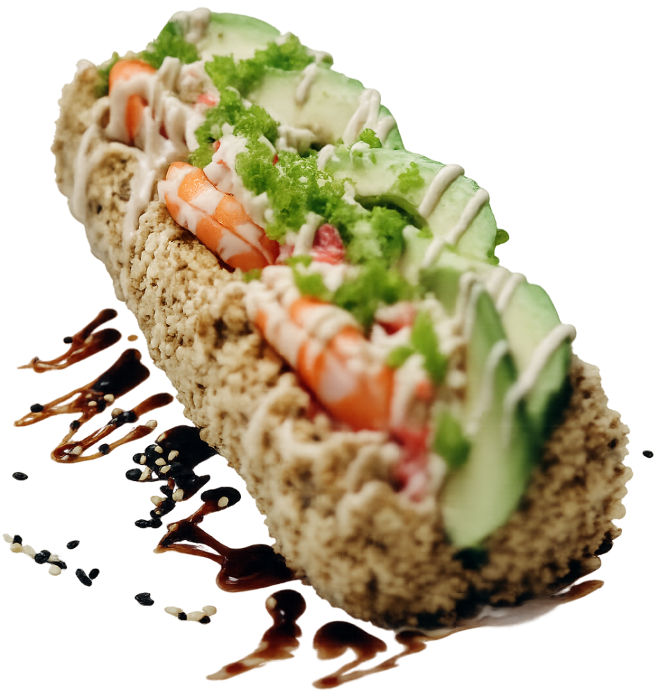 Суші-дог з креветкою та крабовим мусом