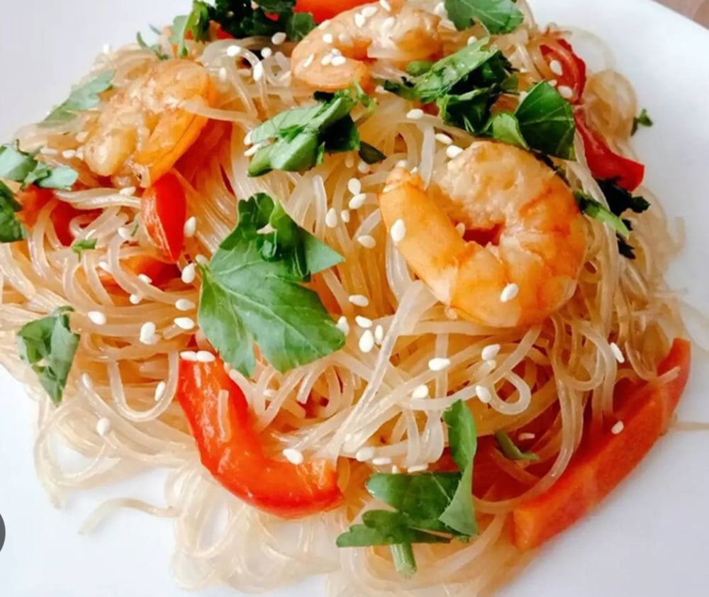 Фунчоза з креветками