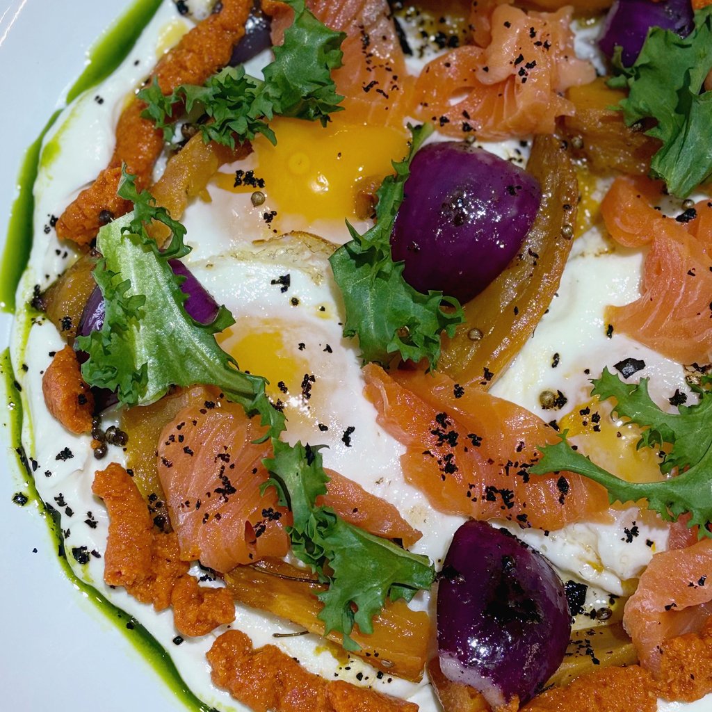 Оката з лососем та бататом, 350 г, 60 г.