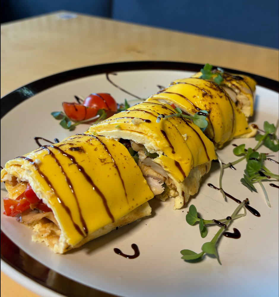 Омлет зі спаржею, куркою та овочами, 300 г.