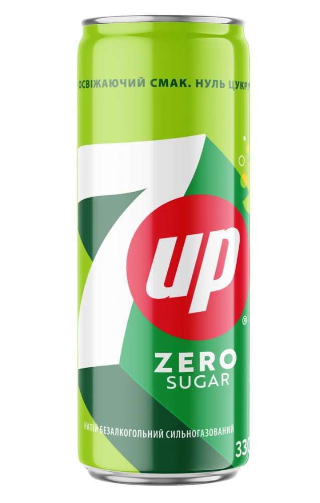 7UP Нуль цукру з/б, 330 ml Гл