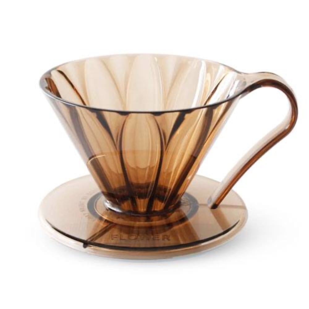 Пуровер CAFEC Tritan Flower Dripper Cup1 Brown