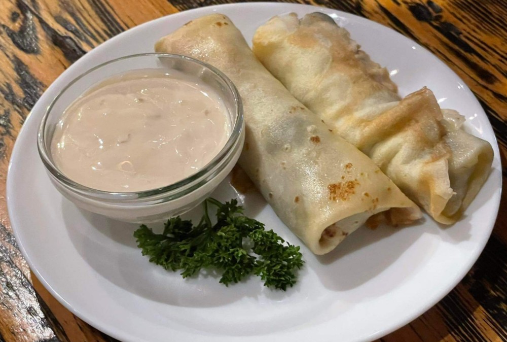 Блинчики з курицею та грибами