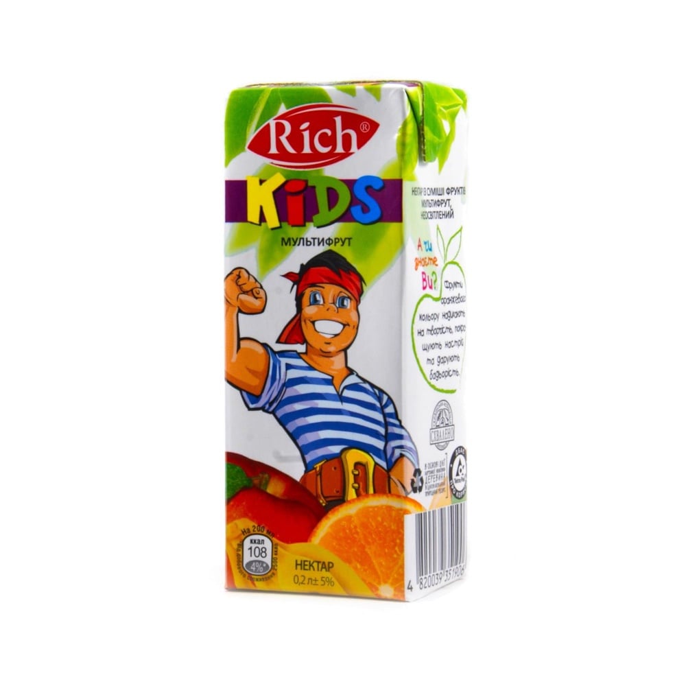 Сок Rich Kids 0,2л В