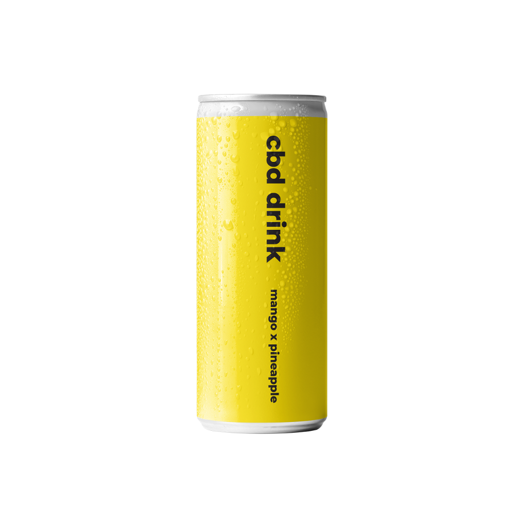 Лимонад Underwood Soda CBD Drink Pineapple Mango, ABV 0.0%, 0.33 л