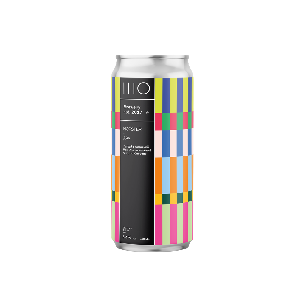 Пиво IIIO Hopster APA, ABV 5.4%, 0.33 л