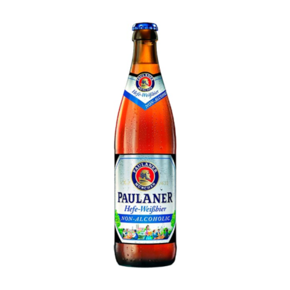 Пиво Paulaner Hefe Weissbier N/A, ABV 0%, 0.5 л