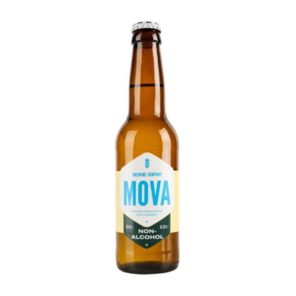 Пиво Mova Non-Alcohol, ABV 0%, 0.33 л