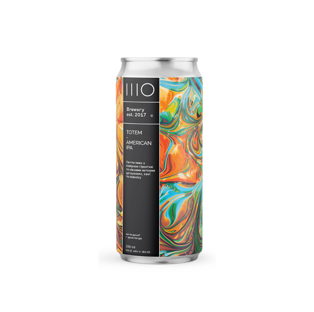 Пиво IIIO Totem IPA, ABV 5%, 0.33 л