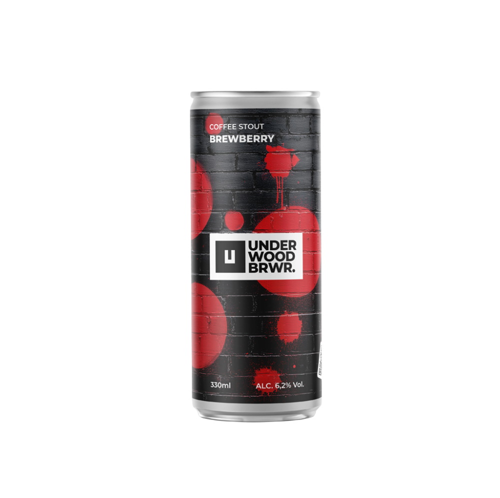 Пиво Underwood Brewberry Stout, ABV 6.2%, 0.33 л