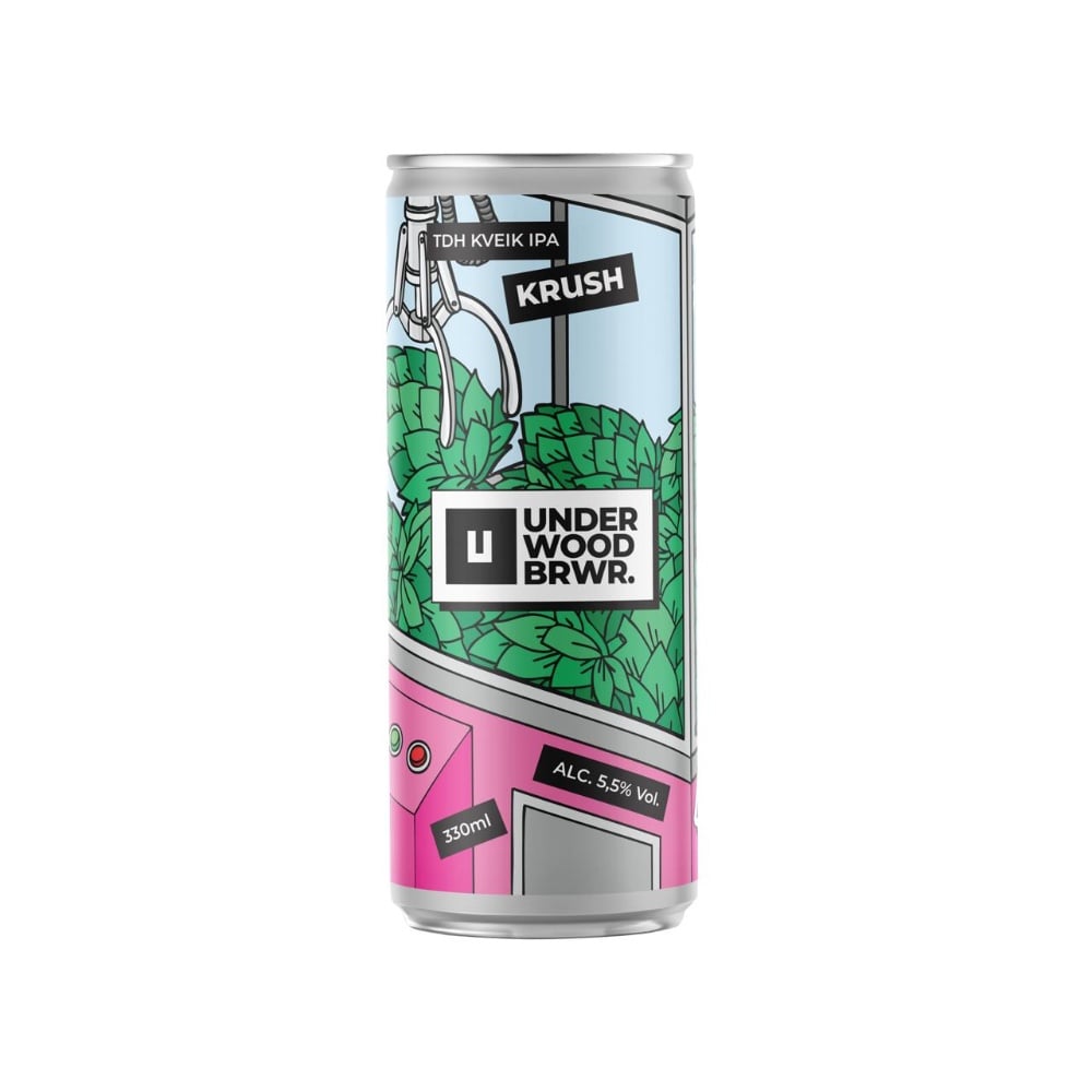 Пиво Underwood Krush IPA, ABV 5.5%, 0.33 л