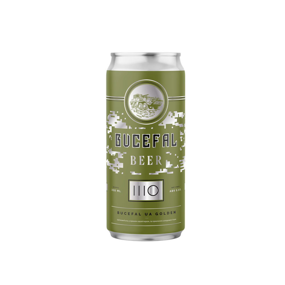 Пиво IIIO Bucefal UA Golden, ABV 5.5%, 0.33 л