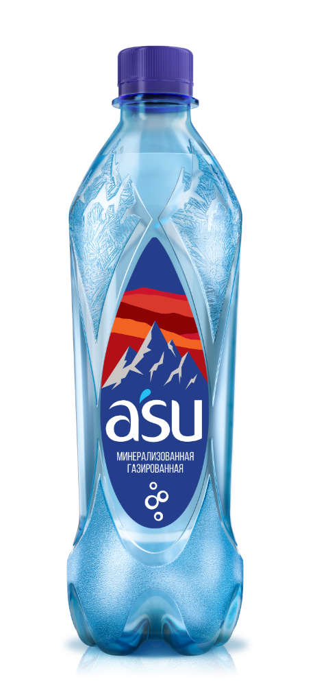 ASU вода 0,5L газированная