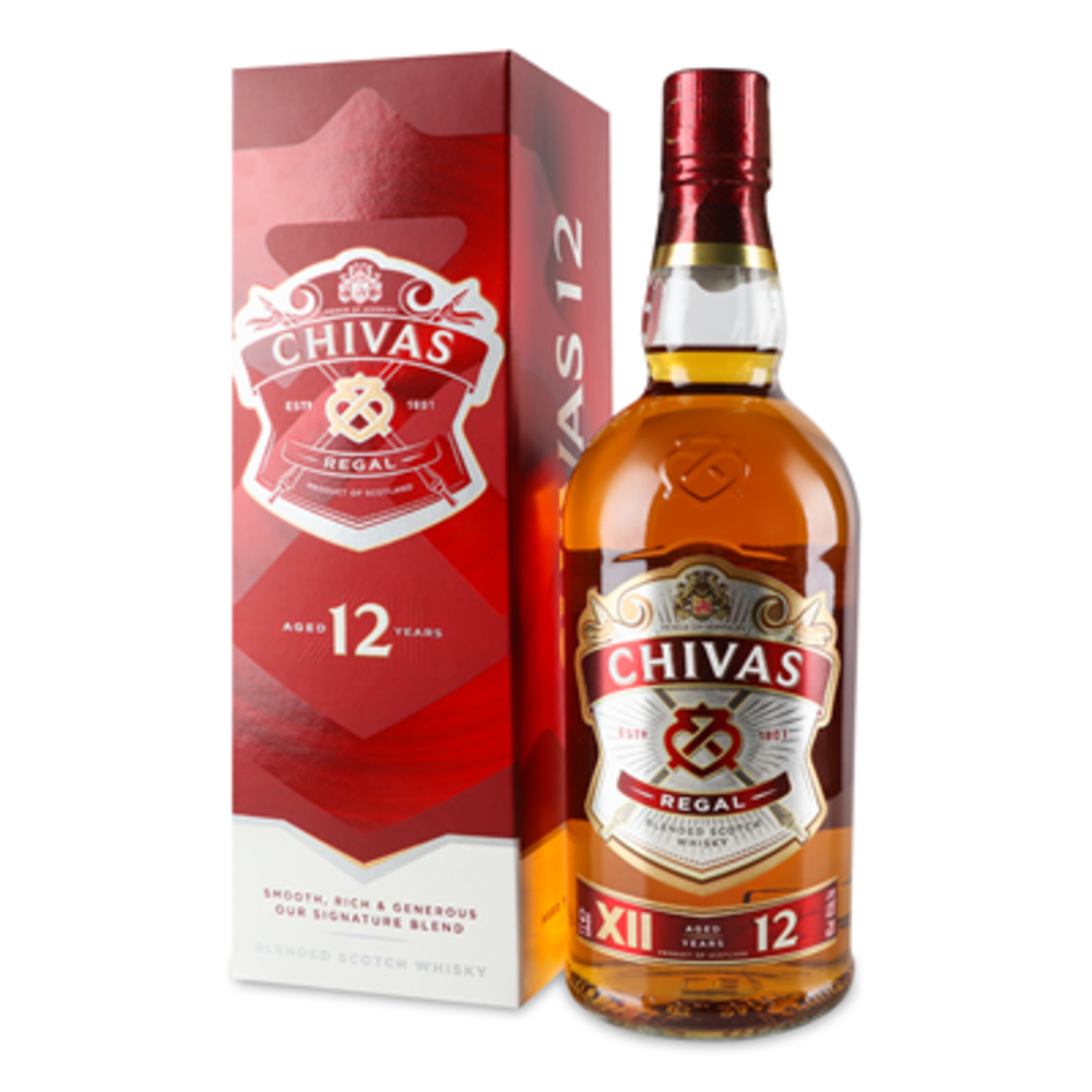 Віскі Chivas Regal 12YO шотландський купажований 40% 