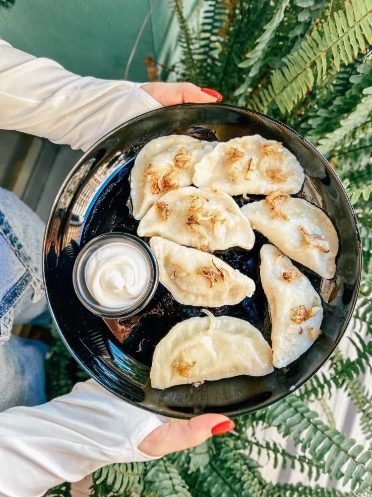 Dumplings with cabbage