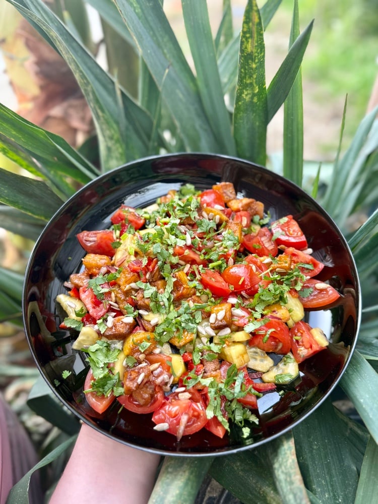Salad with eggplants