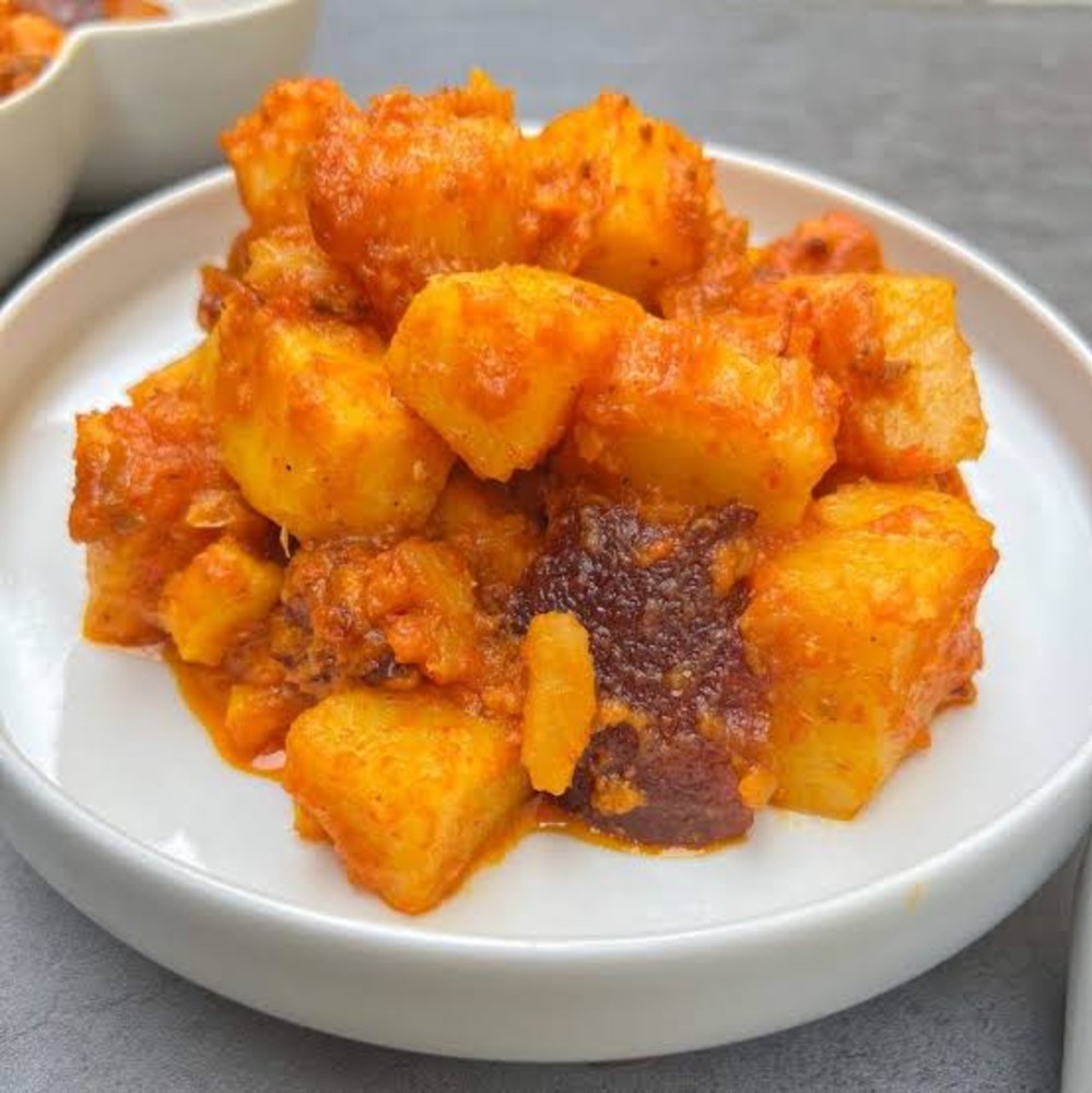 Yam porridge with beef