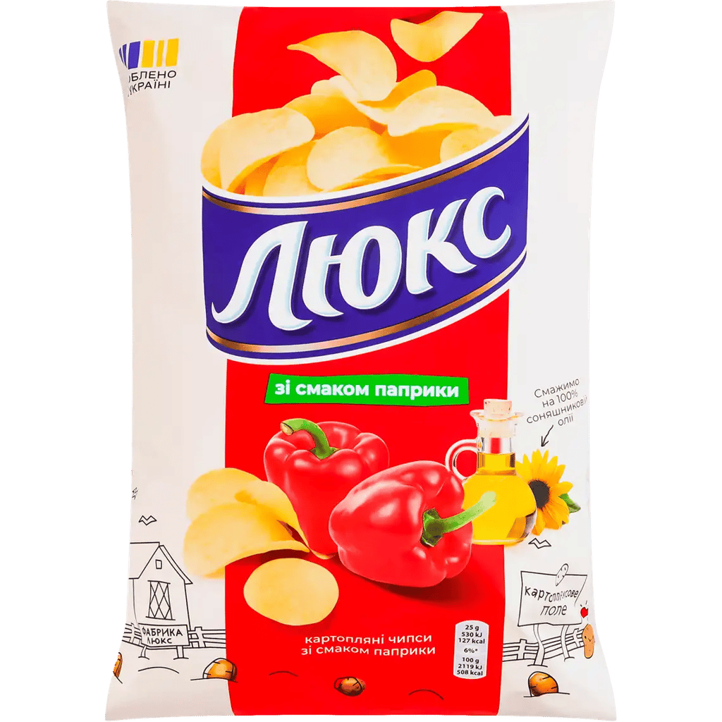 Чіпси "ЛЮКС" Паприка 125 гр.
