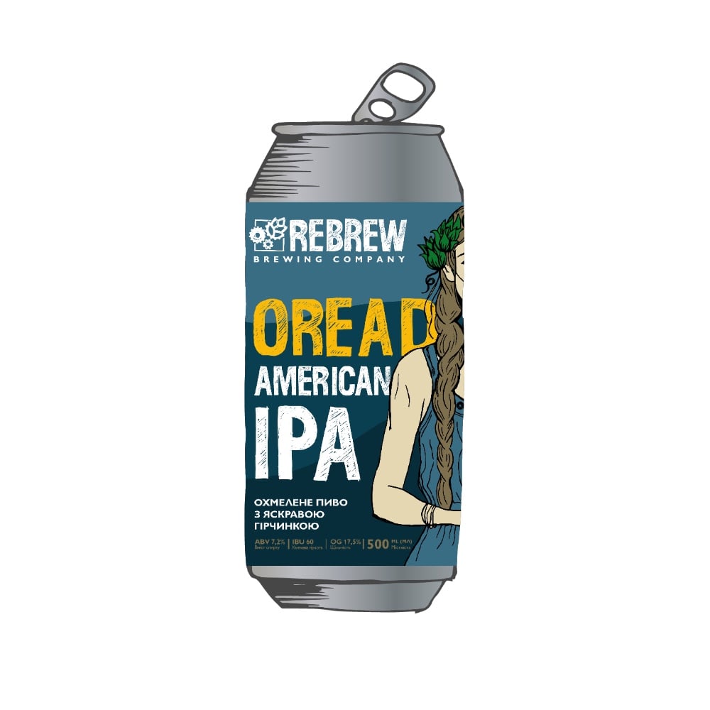 Пиво Rebrew Oread IPA, ABV 7.2%, 0.5л