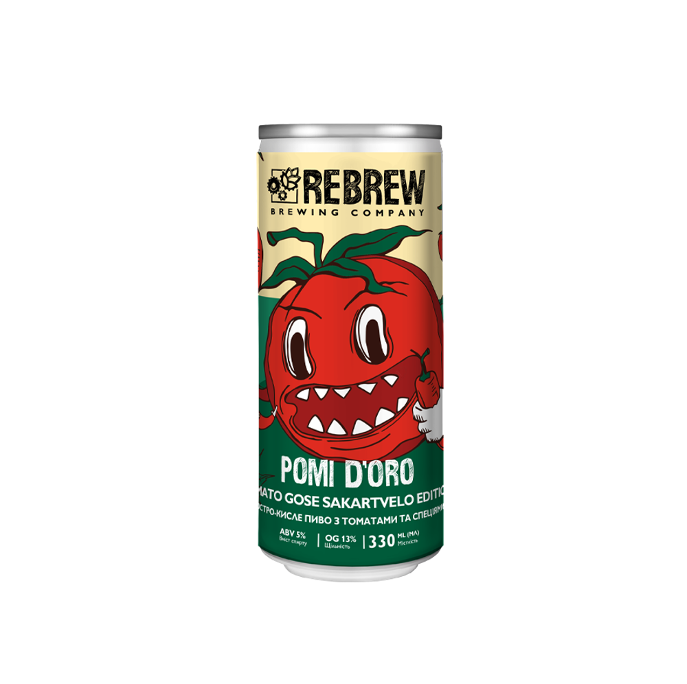 Пиво Rebrew Pomi D'Oro Sakartvelo Edition Tomato Sour, ABV 5%, 0.33 л