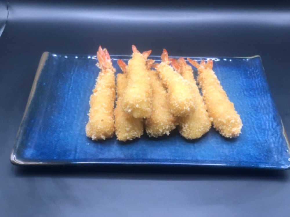 Креветки в темпурі.