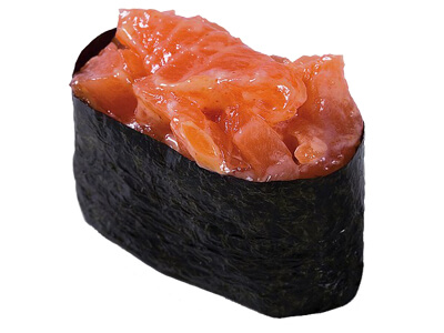 Гункан з лососем