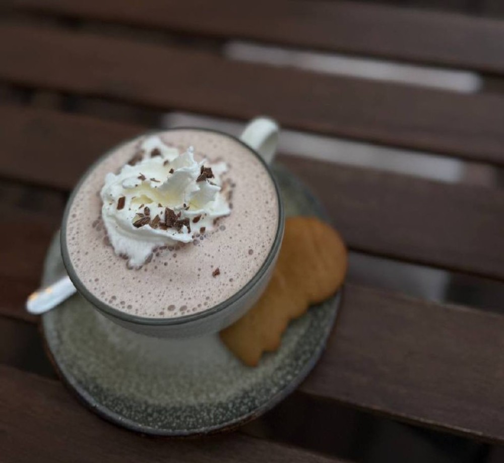 Банановий горячий шоколад