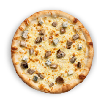 піца сирна з білими грибами та трюфельним соусом
