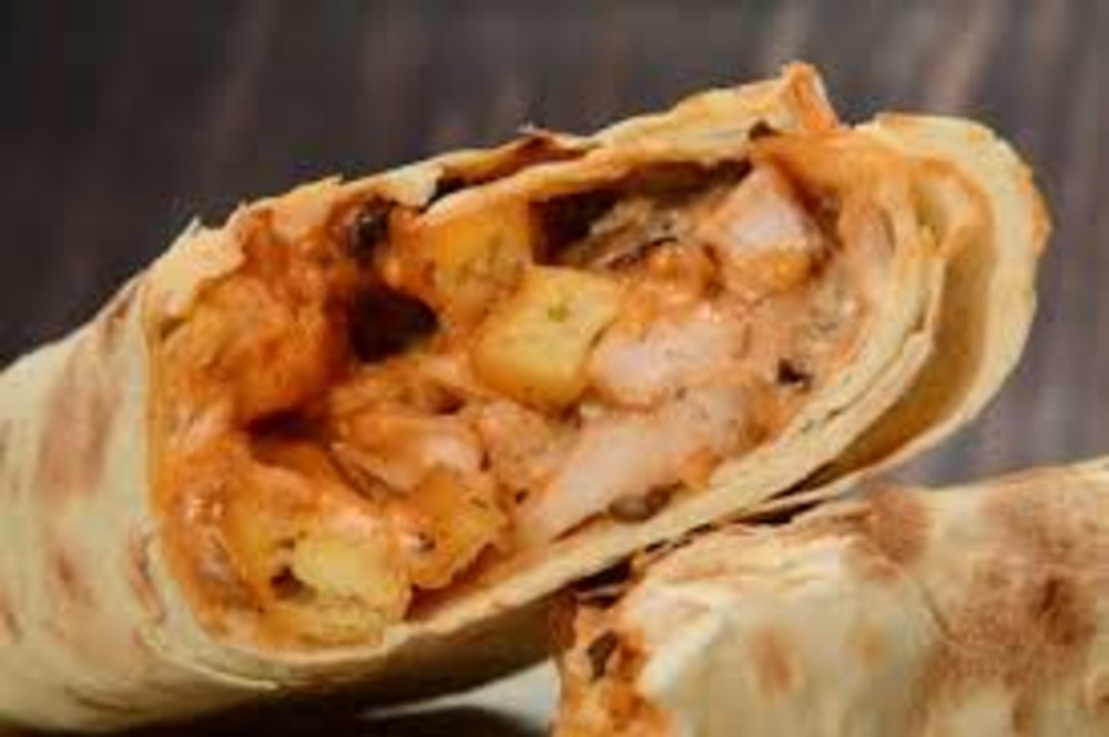 Шаурма з курочко, грибочками гриль, та ананасом