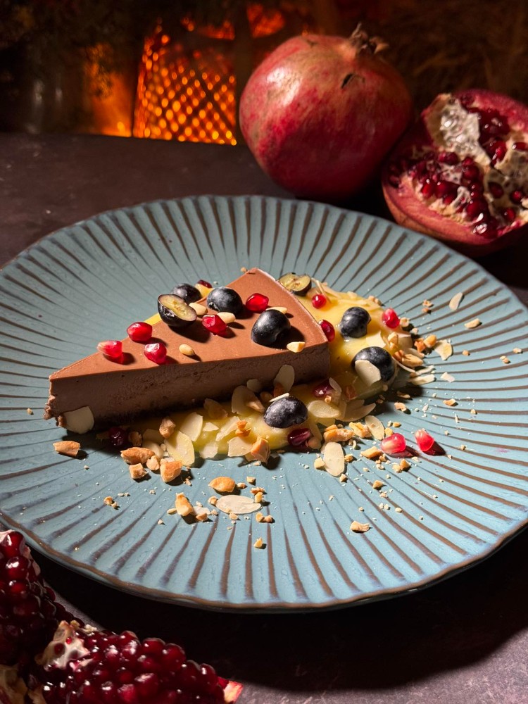 Чізкейк шоколадний з лимонним курдом