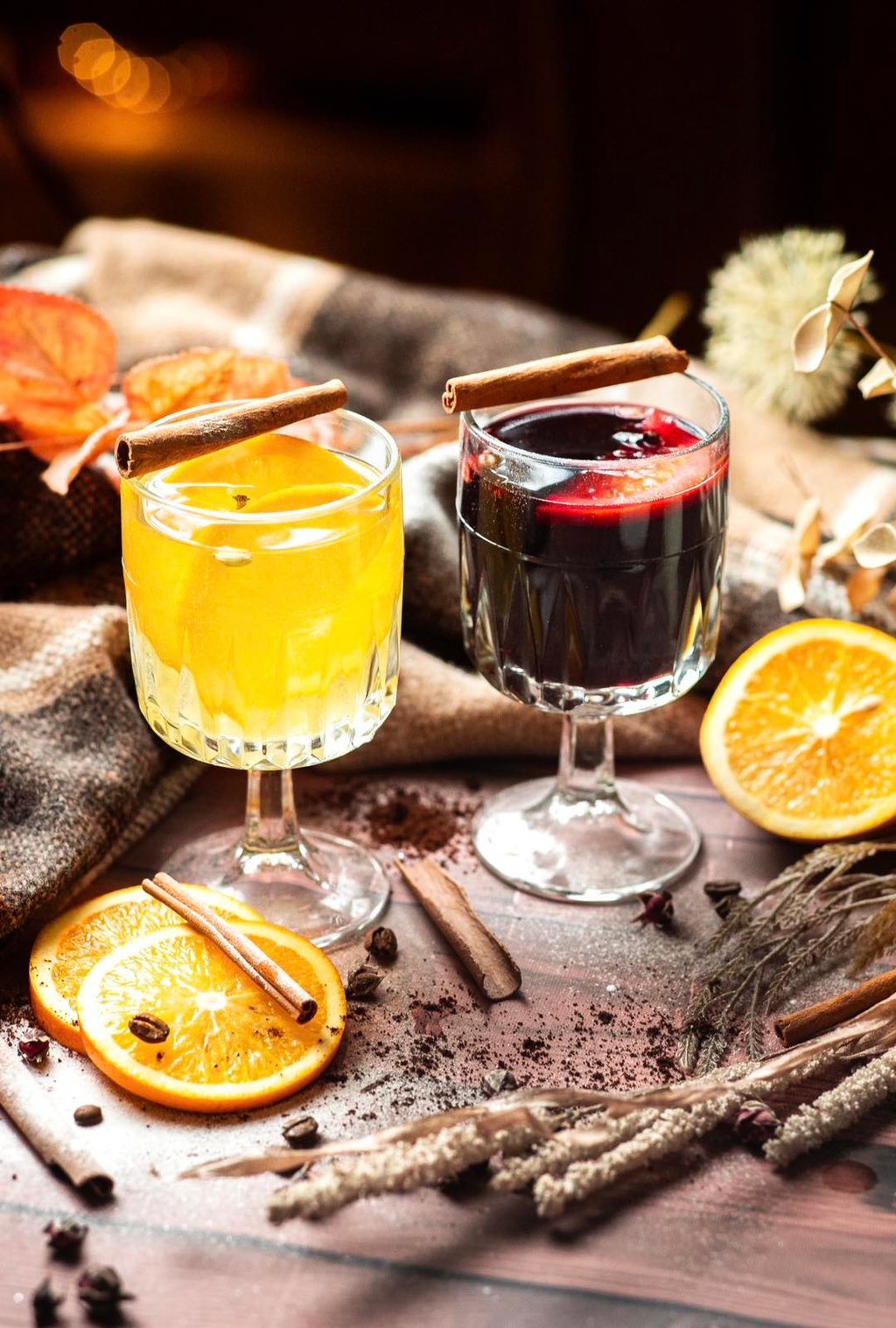 Глінтвейн на білому