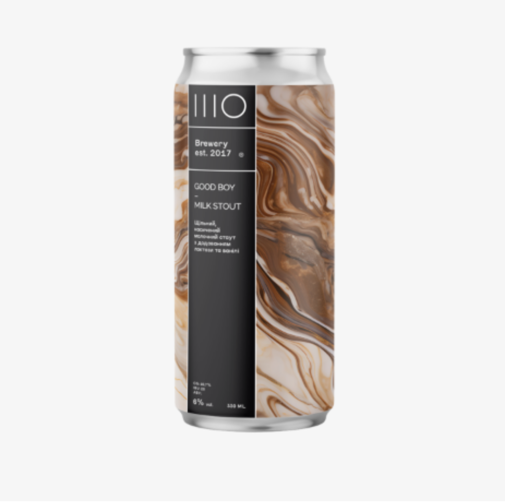 Пиво ШО Good boy Milk stout темне нефільтр. непаст. 0,33л