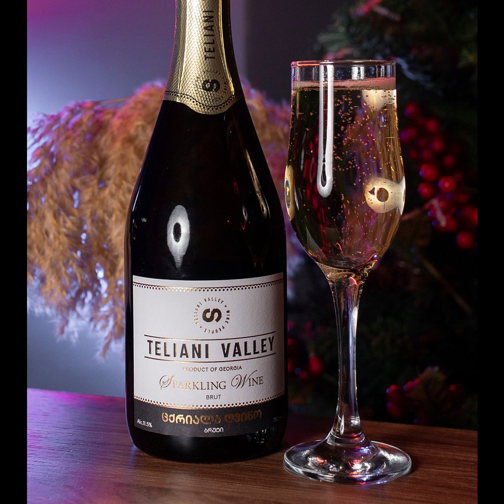Glass of sparkling wine