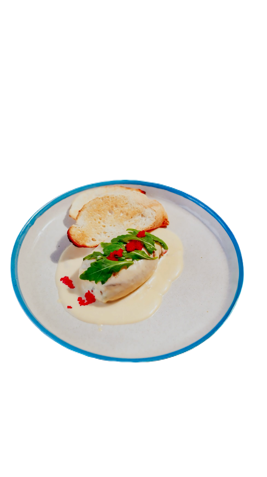 Фарширований кальмар з соусом