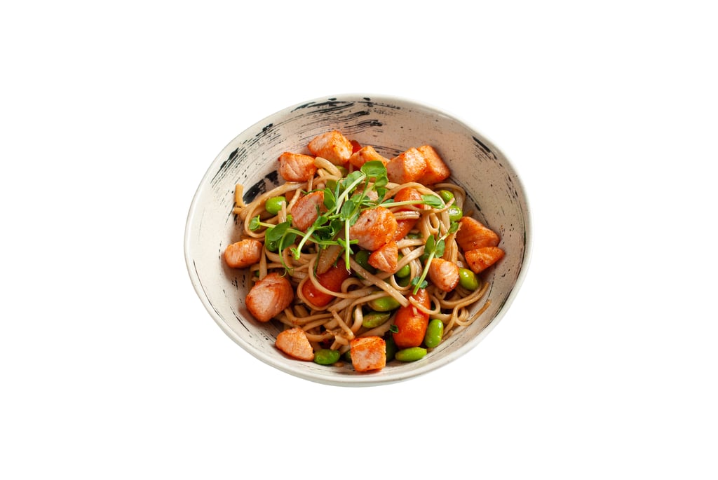 WOK з лососем та овочами