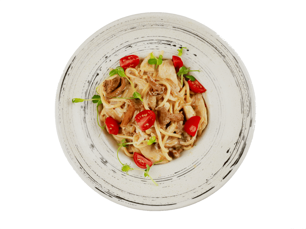 Паста з грибами лисичками