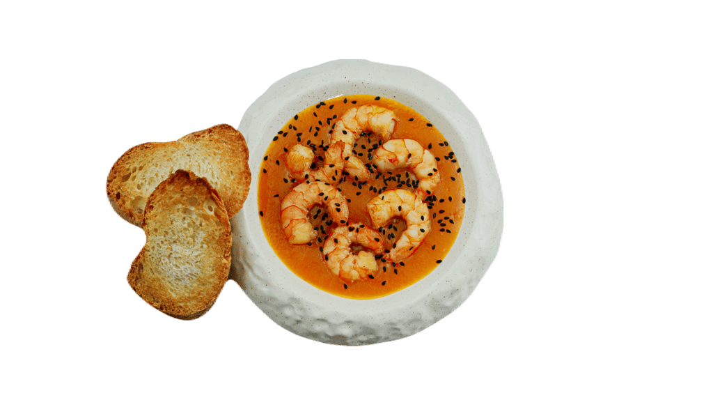 Креветки під соусом манго-чилі