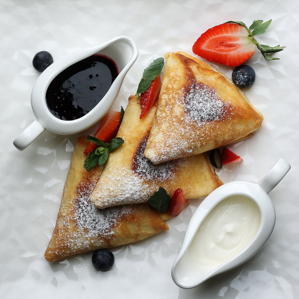 Млинці з фруктовим соусом