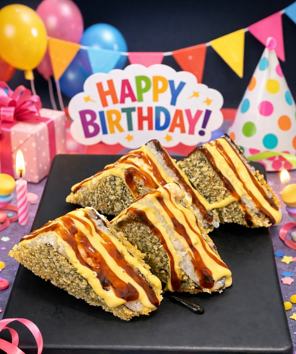 Суші кранч з лососем. Подарунок