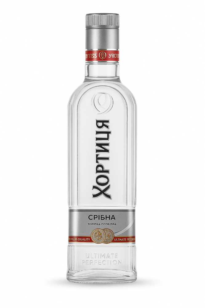 Горілка Хортиця срібна 500 мл/Vodka Khortytsia Plata 500 ml