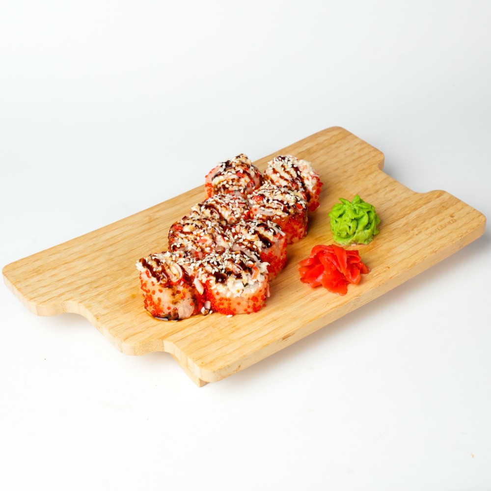 Baked roll with crab