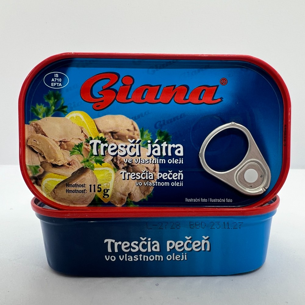 Печінка тріски у власн соку Giana 115г