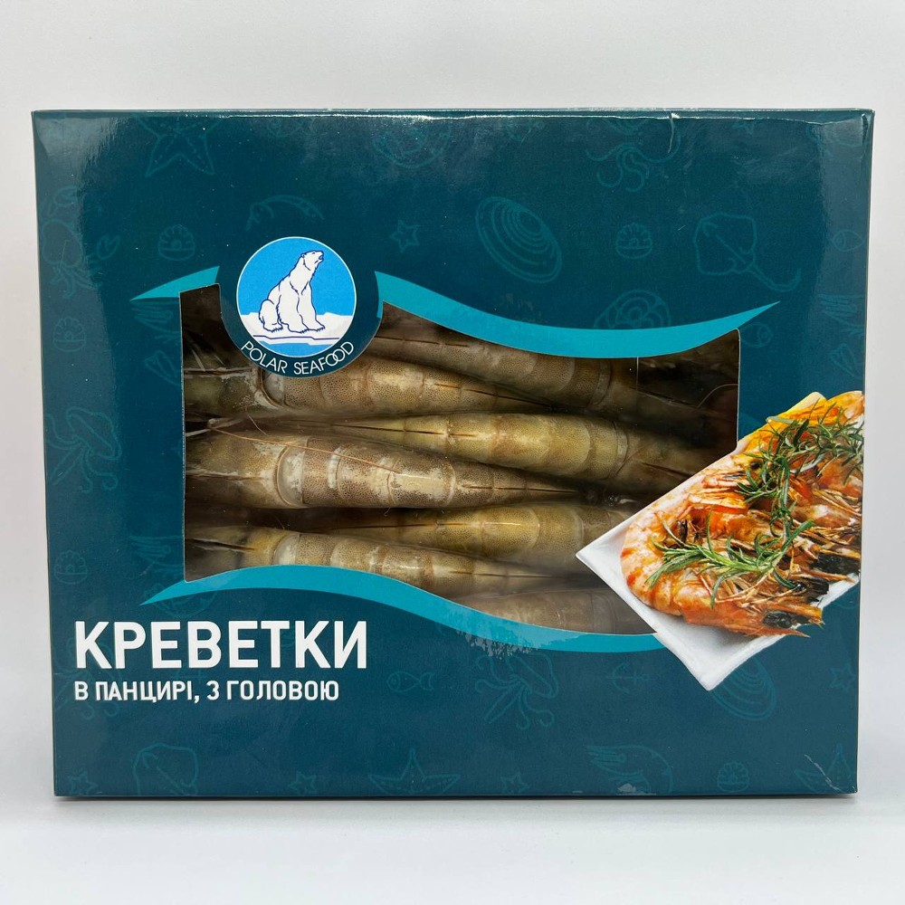 Креветка тигрова с/м в панцирі 16/20 PolarSeafood 1кг