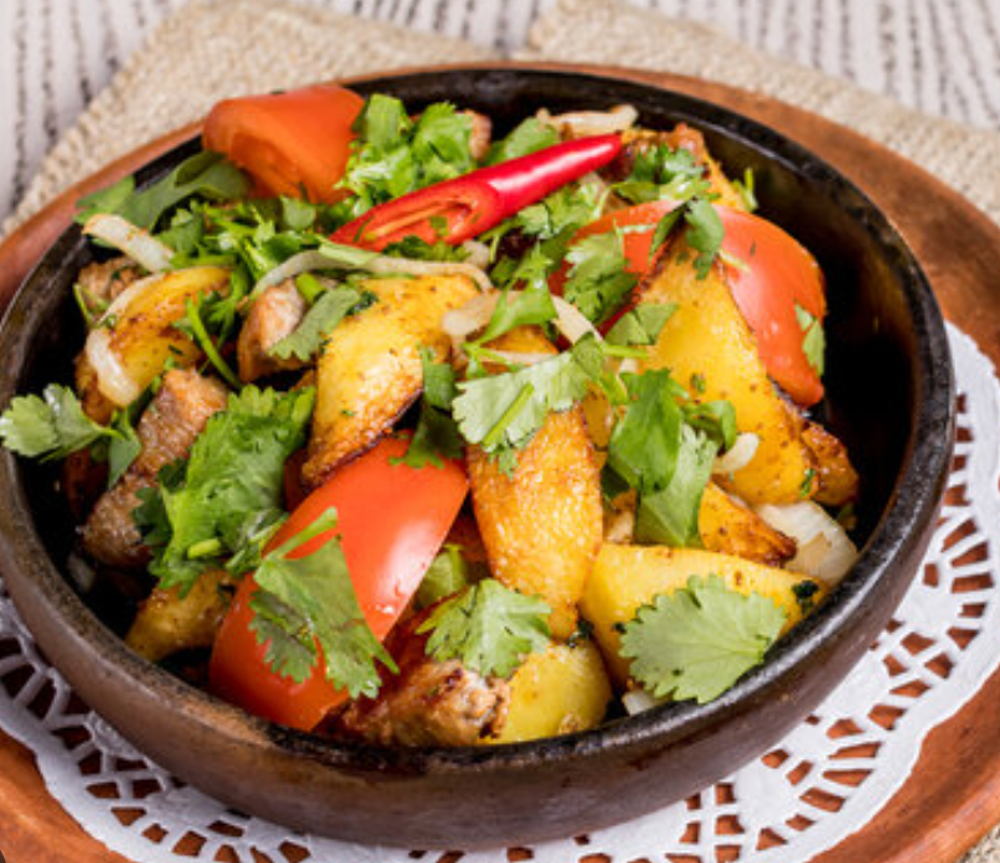 Ojakhuri with Chicken - ოჯახური ქათმით