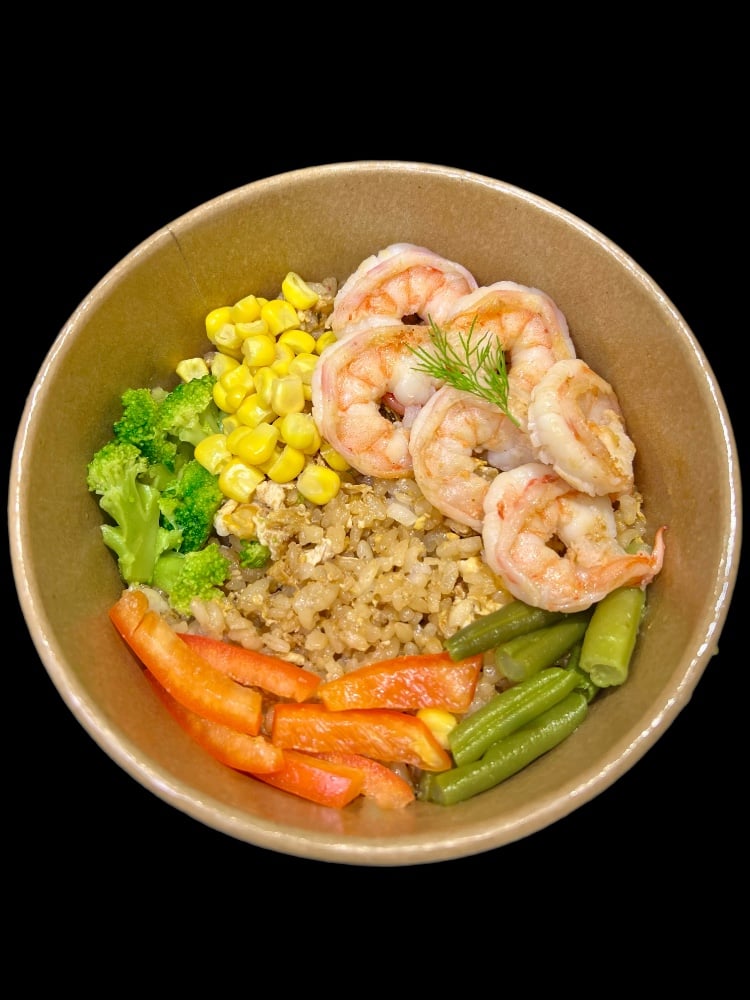 Рис з яйцем та креветками (360 г)