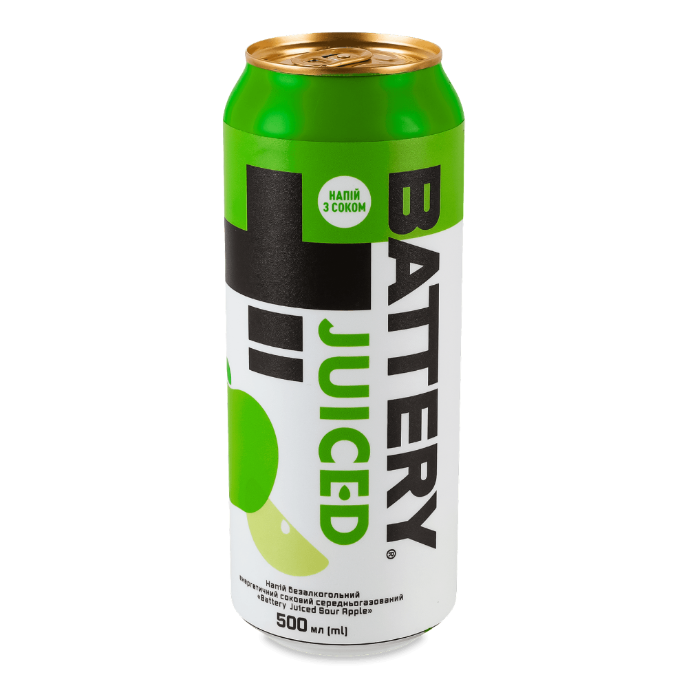 Напій енергетичний Battery Juiced Sour Apple 0,5л