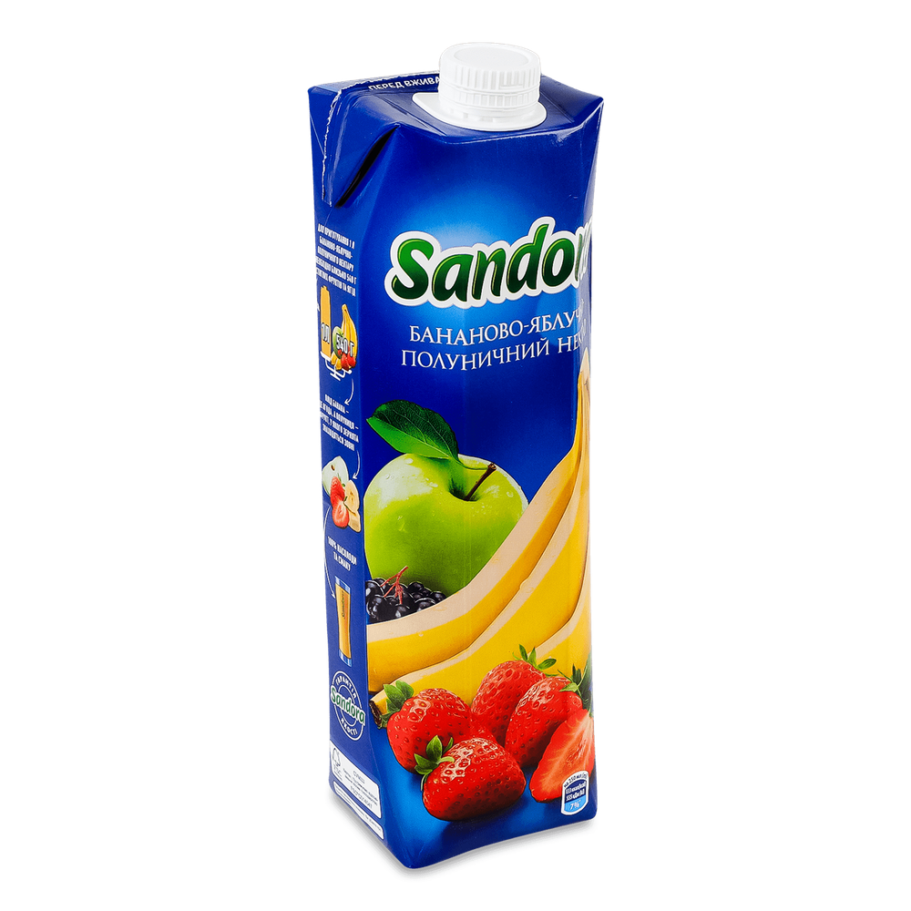 Сік бананово-яблучно-полуничний, 0,95л
