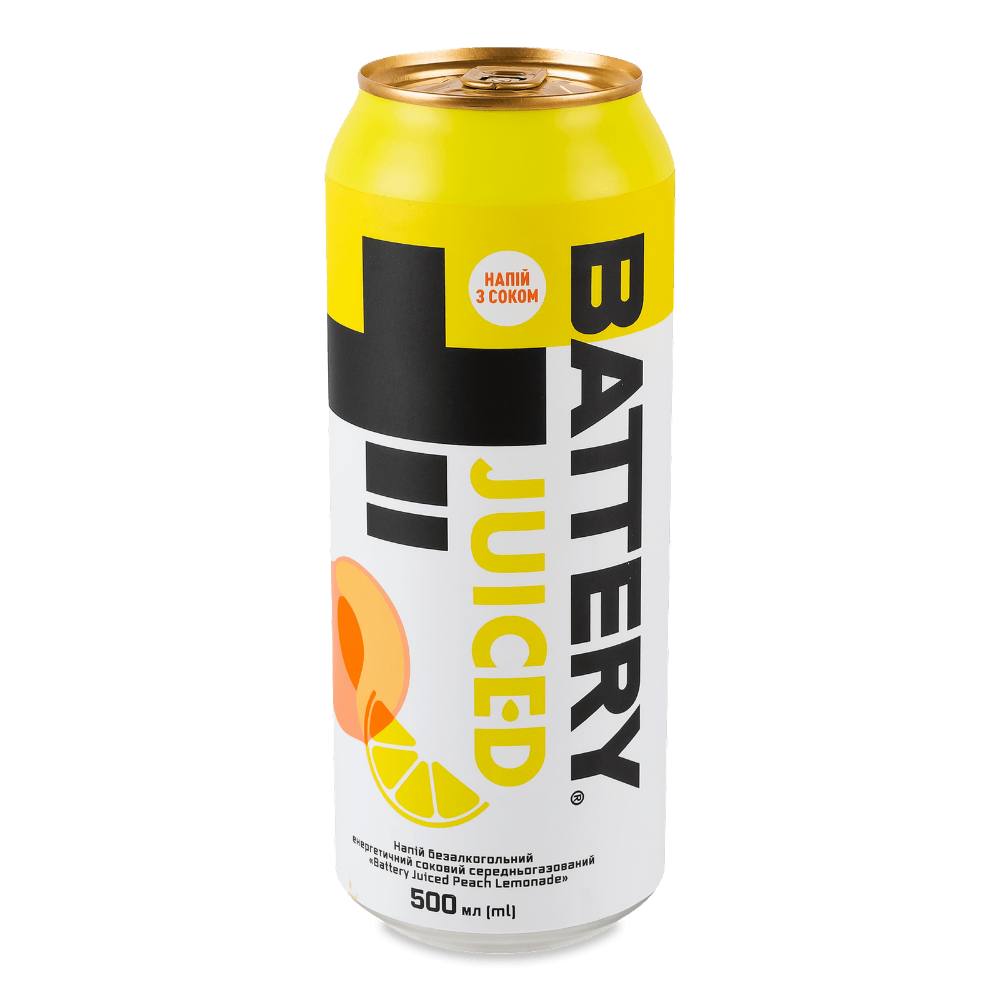 Напій енергетичний Battery Juiced Peach Lemonade 0,5л